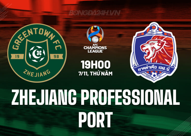 Nhận định bóng đá Zhejiang Professional vs Port FC hôm nay