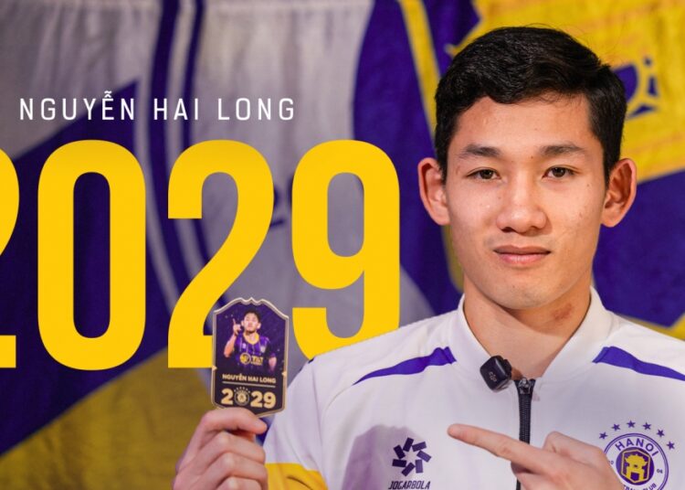 Tiền vệ Hai Long ở lại CLB Hà Nội tới năm 2029